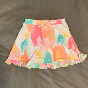 SweetHoney Pastel Tie-Dye Ruffle Skort